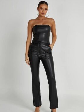 NWT Meshki Tyra Straight Leg Faux Leather Pants - Size XXS